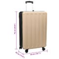 vidaXL Kufor so zámkom šampanského 50 x 30 x 76 cm ABS plast