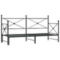 vidaXL Váľanda s kolieskom bez matraca Čierna 75x190 cm Oceľ