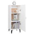 vidaXL Komoda biela 34,5x34x90 cm spracované drevo
