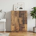vidaXL Servírovacia skriňa so zásuvkou Staré drevo 66 x 34,5 x 87 cm