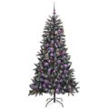 vidaXL Umelý vianočný stromček Zelená 180 cm PVC, plast a oceľ