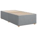 vidaXL Posteľný rám boxsping s matracom bledosivý 80x200 cm látka