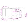 vidaXL Skrinka na platne sivá sonoma 121x38x48 cm kompozitné drevo