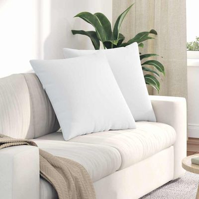vidaXL Vankúše na pohovku 2 pcs Biela 80 x 80 cm látka