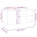 vidaXL Skrinka na platne sivá sonoma 84,5x38x48 cm kompozitné drevo