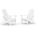 vidaXL Záhradné stoličky Adirondack 2 ks HDPE biele