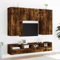 vidaXL TV nástenné skrinky 2ks dymový dub 100x30x30cm kompozitné drevo