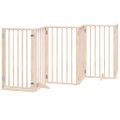 vidaXL Brána pre psa s dverami skladacia 9 panely 450cm topoľové drevo