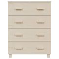 vidaXL Komoda HAMAR, medovo hnedá 79x40x103,5 cm, borovicový masív