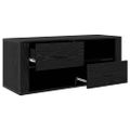 vidaXL TV skrinka 100 x 35 x 40 cm Čierny dub Kompozitné drevo