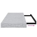 vidaXL Plávajúce nástenné police 2ks, betónovo sivé 60x23,5x3,8 cm MDF