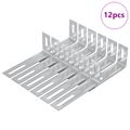 vidaXL Protišmykový držiak 12 Strieborná 74,5 x 15 x 32 mm Železo