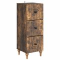 vidaXL Zásuvkový kabinet 33 x 34,5 x 90 cm Kompozitné drevo Dymový dub
