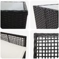 vidaXL Záhradný bistro set 3 ks Čierna polyratan