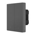 Inteligentný WiFi nástenný spínač SONOFF M5-2C-80 (2-kanálový, do rámu, grafitový)