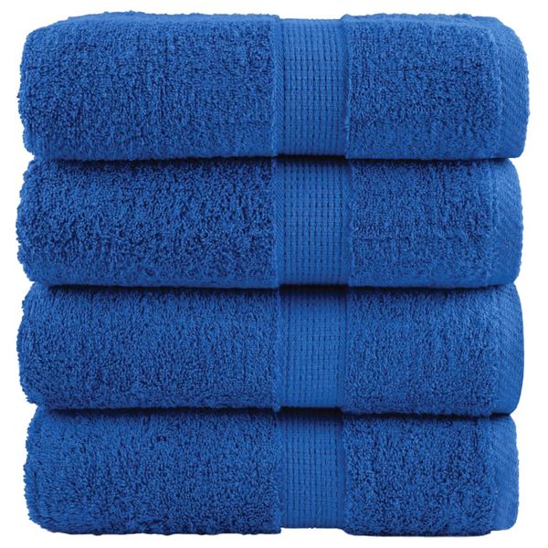 vidaXL Prémiové uteráky pre hostí SOLUND 4 ks modré 30x50 cm 600 g/m²