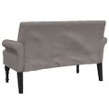 vidaXL Lavička s operadlom sivohnedá 120x62x75,5 cm látka
