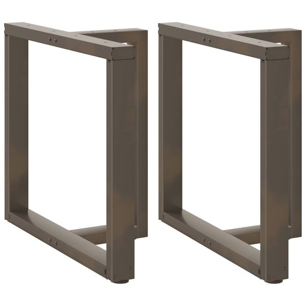 vidaXL Nohy k jedálenskému stolu v tvare T, 2 ks, čierne, 70x35x(72-73) cm, oceľ