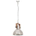 vidaXL Industriálna závesná lampa 25 W strieborná 30 cm okrúhla E27