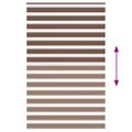 vidaXL Zebra roleta hnedá 145x200 cm šírka látky 140,9 cm polyester