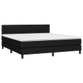 vidaXL Posteľný rám boxspring s matracom čierny 160x200 cm látka