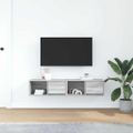 vidaXL TV stolíky 2 ks sivý dub sonoma 60x31x25,5 cm spracované drevo