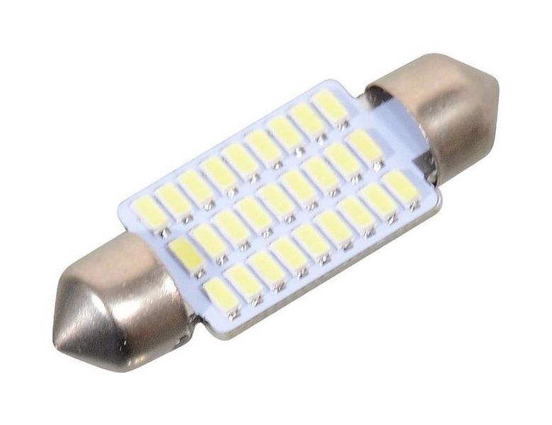 Žiarovka 27 SMD LED 12V suf. SV8.5 38mm biela