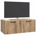 vidaXL Nástenná TV skrinka 78,5 x 41 x 30 cm Dub artisan