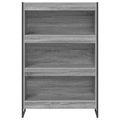 vidaXL Knižnica 80 x 30 x 121 cm Kompozitné drevo Sivý Sonoma