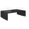 vidaXL Sklenený TV stojan/stojan pod monitor, čierny, 40x25x11 cm