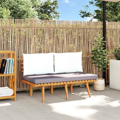 vidaXL Záhradná lavička s podložkami 115 cm, akáciový masív