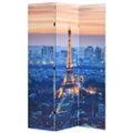 vidaXL Skladací paraván, 120x170 cm, potlač nočného Paríža