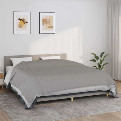 vidaXL Záťažová prikrývka šedá 220x260 cm 11 kg látka