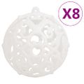 vidaXL 111-dielna sada vianočných ozdôb biela polystyrén