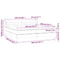 vidaXL Posteľný rám boxspring s matracom čierny 200x200 cm zamat