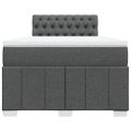 vidaXL Boxspring posteľ s matracom, tmavosivá 120x190 cm, látka