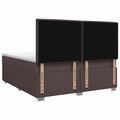 vidaXL Posteľ boxspring s matracom Tmavohnedá 140 x 190 cm Látka