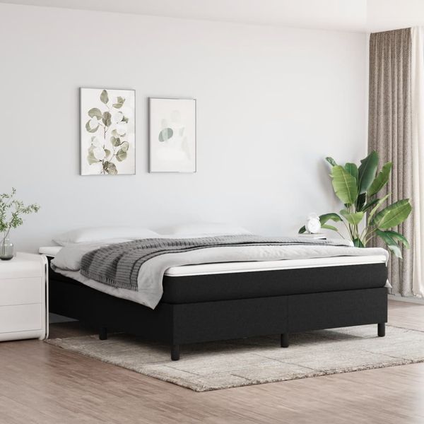 vidaXL Posteľný rám s boxspringom čierny 160x200 cm látka