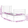 vidaXL Rám postele s čelom 100x200 cm masívne drevo