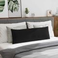 vidaXL Vankúše na pohovku 2 pcs Čierna 120 x 40 cm Kordúrová tkanina