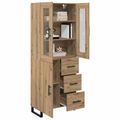 vidaXL Highboard 2 ks Remeselný dub 69,5 x 34 x 180 cm