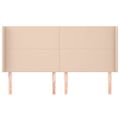 vidaXL Čelo postele so záhybmi kapučínové 183x16x118/128 cm umelá koža