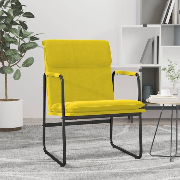 vidaXL Kreslo bledožlté 55x64x80 cm látka