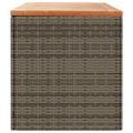 vidaXL Záhradný úložný box sivý 220x50x54 cm polyratan akáciové drevo