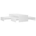vidaXL Zasúvacie stolíky, biele 100x100x26,5 cm, kompozitné drevo