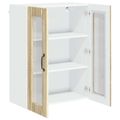 vidaXL Nástenný sklenený kabinet LUCCA Dub sonoma 60 x 31 x 80 cm