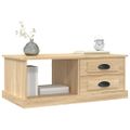 vidaXL Konferenčný stolík dub sonoma 90x50x35 cm kompozitné drevo