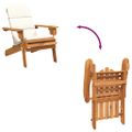 vidaXL Adirondack Záhradná stolička s vankúšmi masívne akáciové drevo