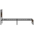 vidaXL Posteľný rám bez matraca dymový dub 80x200 cm kompozitné drevo