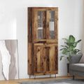 vidaXL Highboard Staré drevo 69,5 x 34 x 90 cm Kompozitné drevo